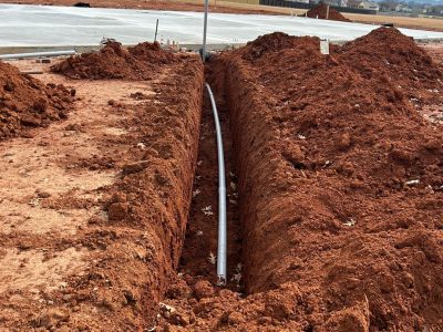 Underground Electrical Utility Conduit Trench